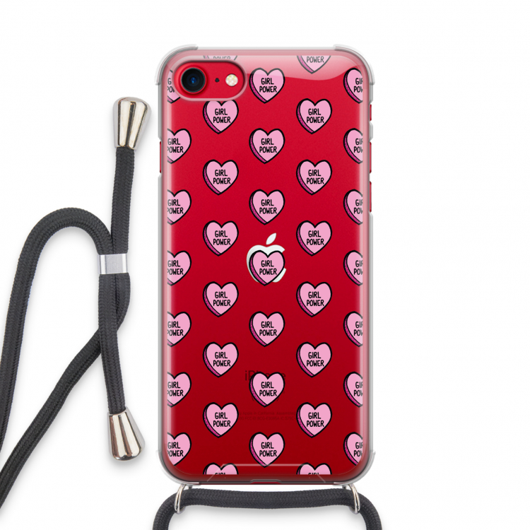 GIRL POWER: iPhone SE 2020 Transparant Hoesje met koord