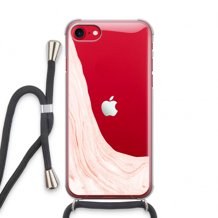Peach bath: iPhone SE 2020 Transparant Hoesje met koord