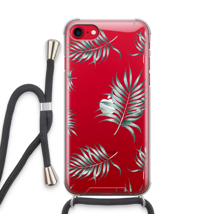 Simple leaves: iPhone SE 2020 Transparant Hoesje met koord