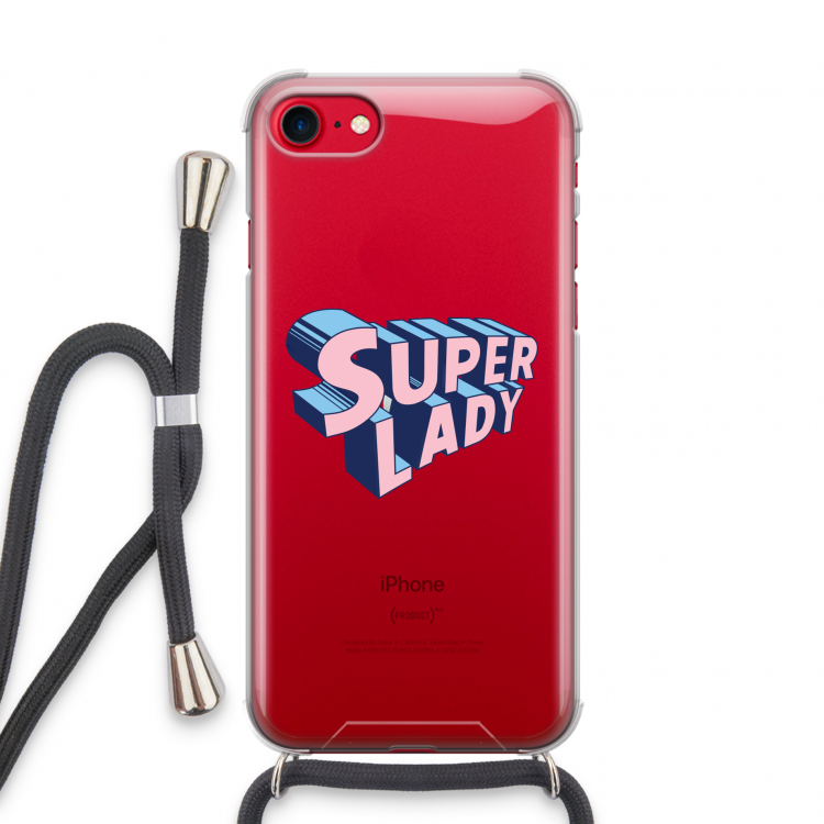 Superlady: iPhone SE 2020 Transparant Hoesje met koord