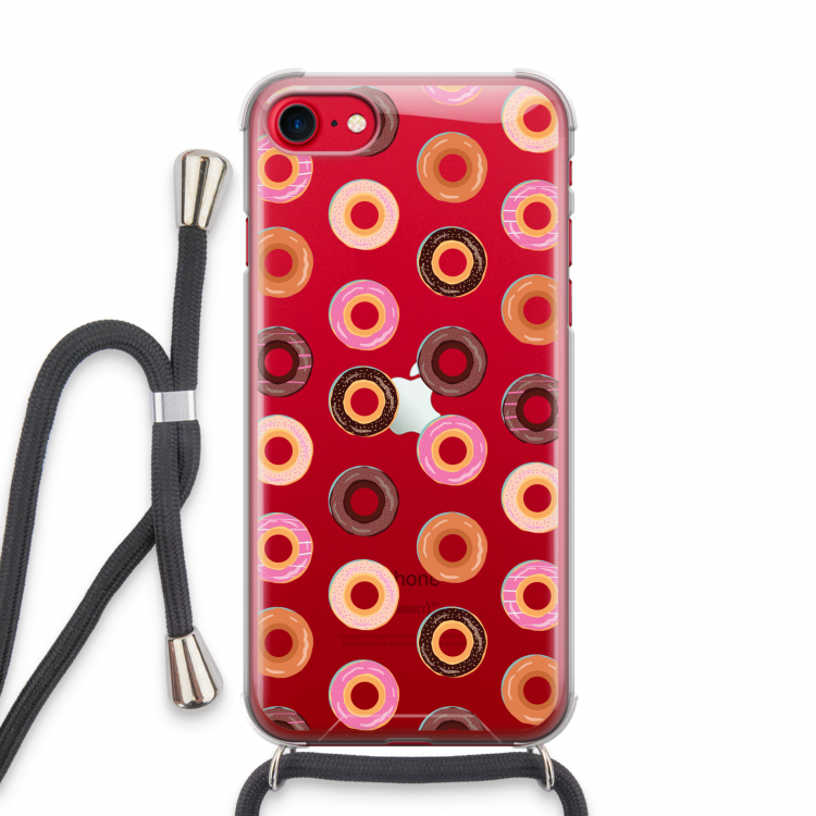 Donuts: iPhone SE 2020 Transparant Hoesje met koord