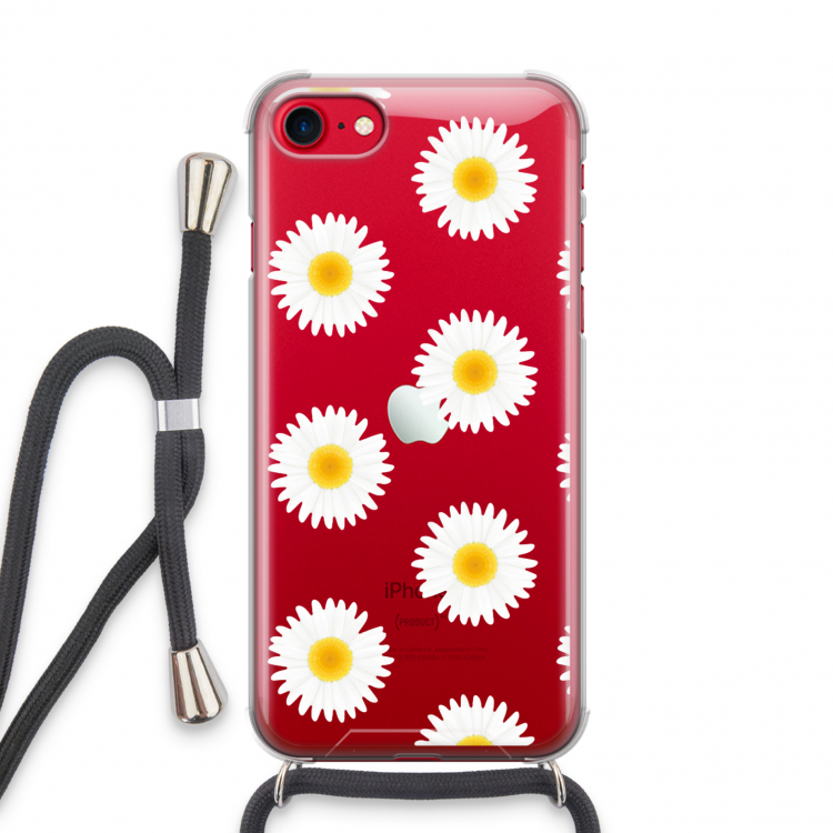 Margrietjes: iPhone SE 2020 Transparant Hoesje met koord
