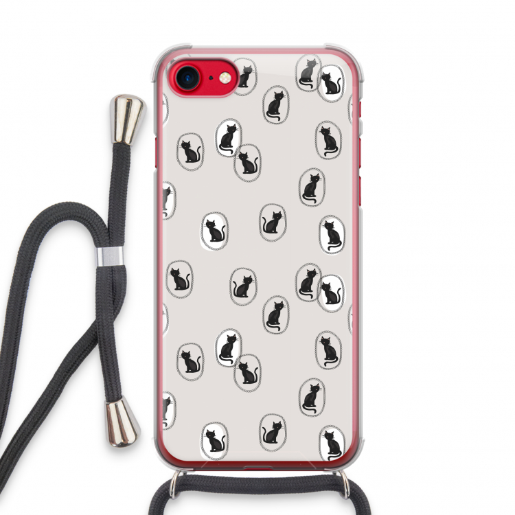 Miauw: iPhone SE 2020 Transparant Hoesje met koord
