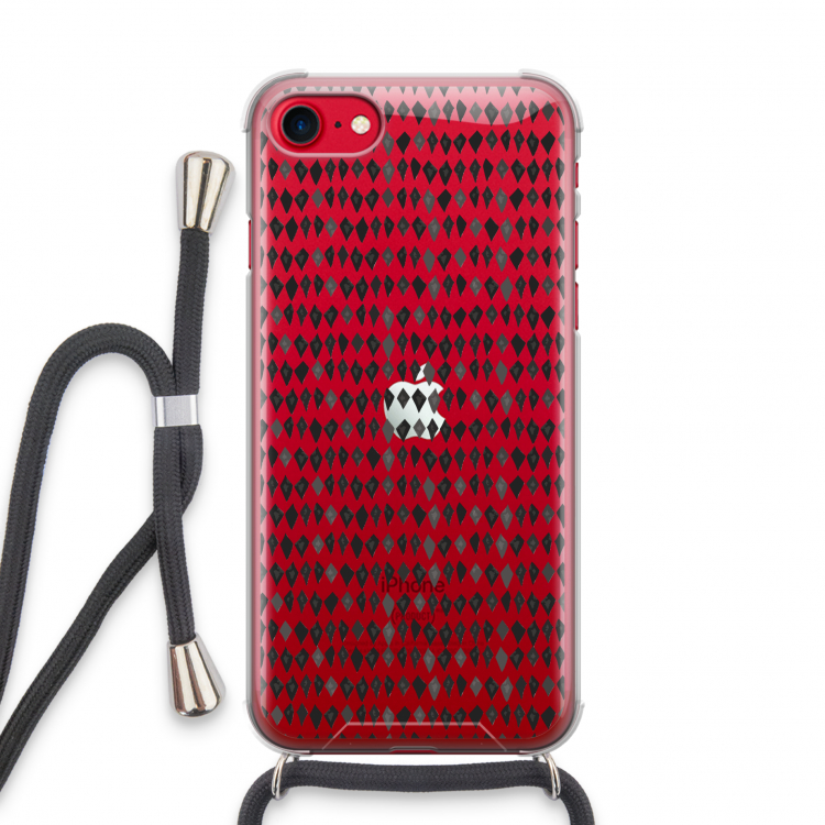Crazy shapes: iPhone SE 2020 Transparant Hoesje met koord
