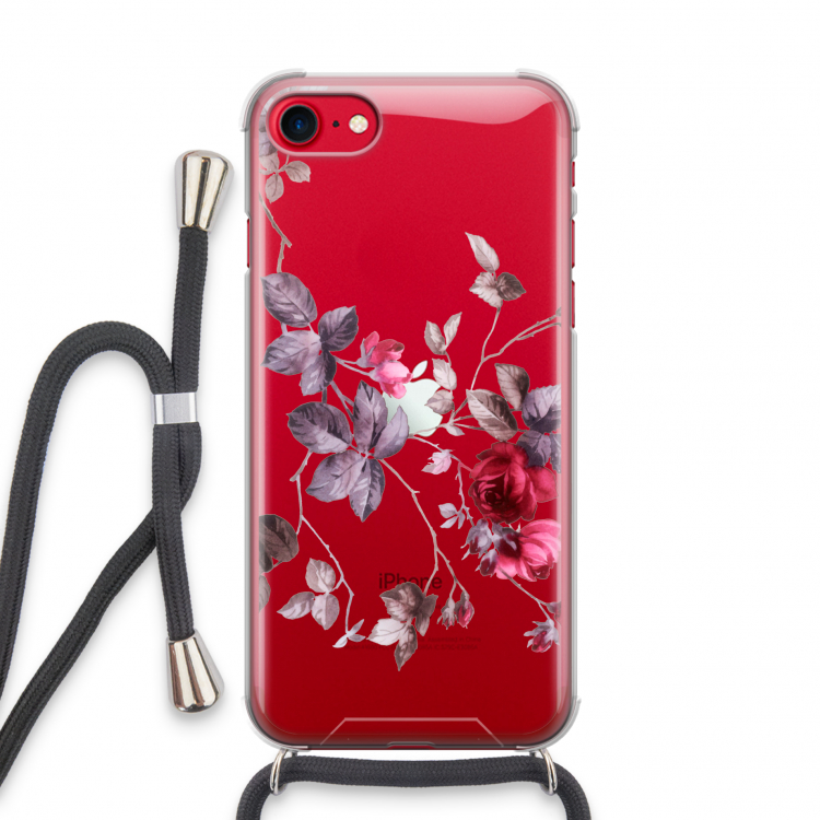 Mooie bloemen: iPhone SE 2020 Transparant Hoesje met koord