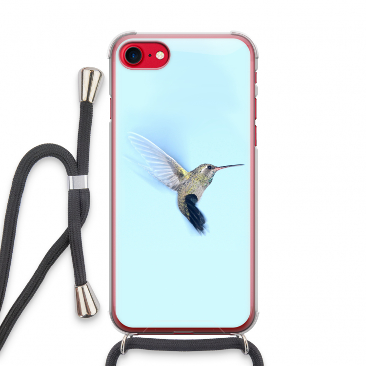 Kolibri: iPhone SE 2020 Transparant Hoesje met koord