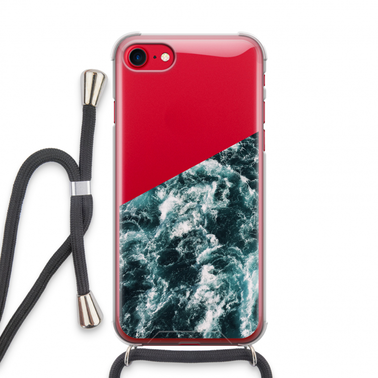 Zee golf: iPhone SE 2020 Transparant Hoesje met koord