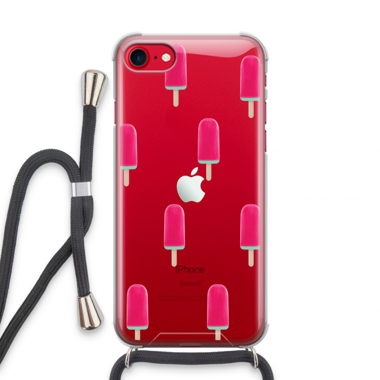 Waterijsje: iPhone SE 2020 Transparant Hoesje met koord