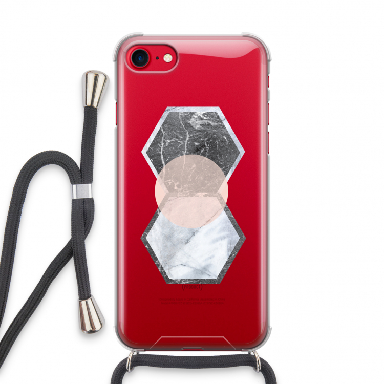 Creatieve toets: iPhone SE 2020 Transparant Hoesje met koord