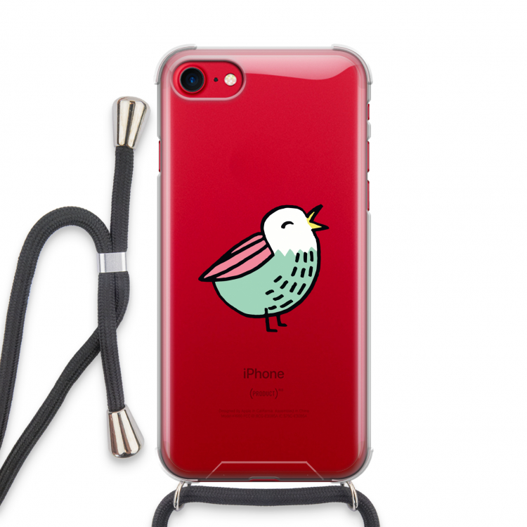 Birdy: iPhone SE 2020 Transparant Hoesje met koord