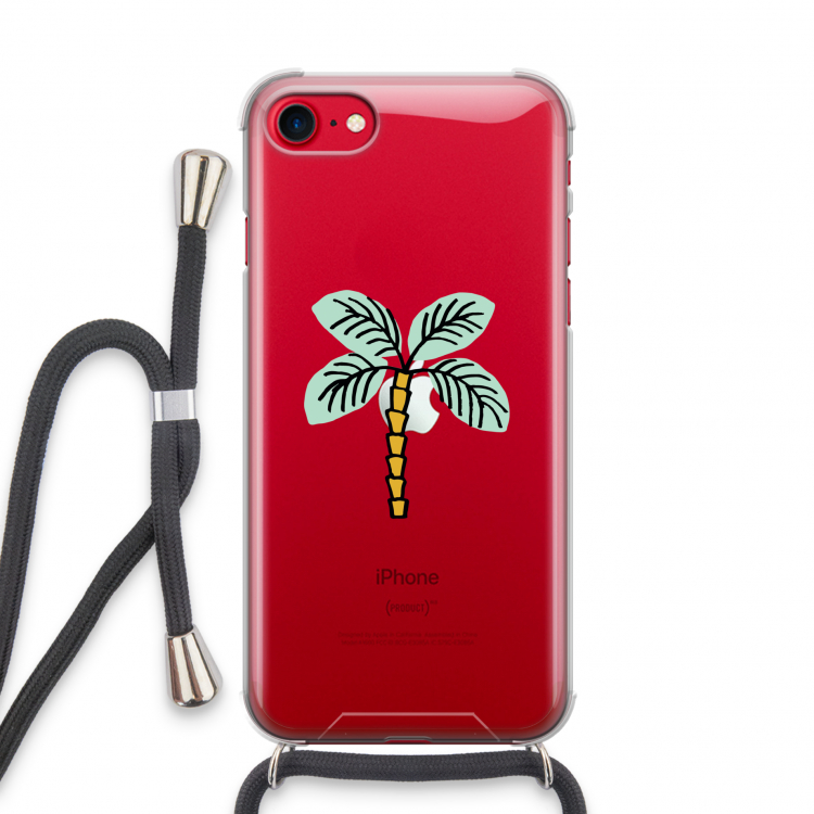 Palmboom: iPhone SE 2020 Transparant Hoesje met koord