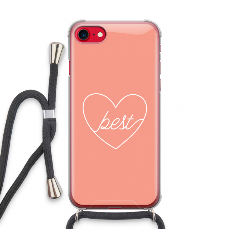 Best heart: iPhone SE 2020 Transparant Hoesje met koord