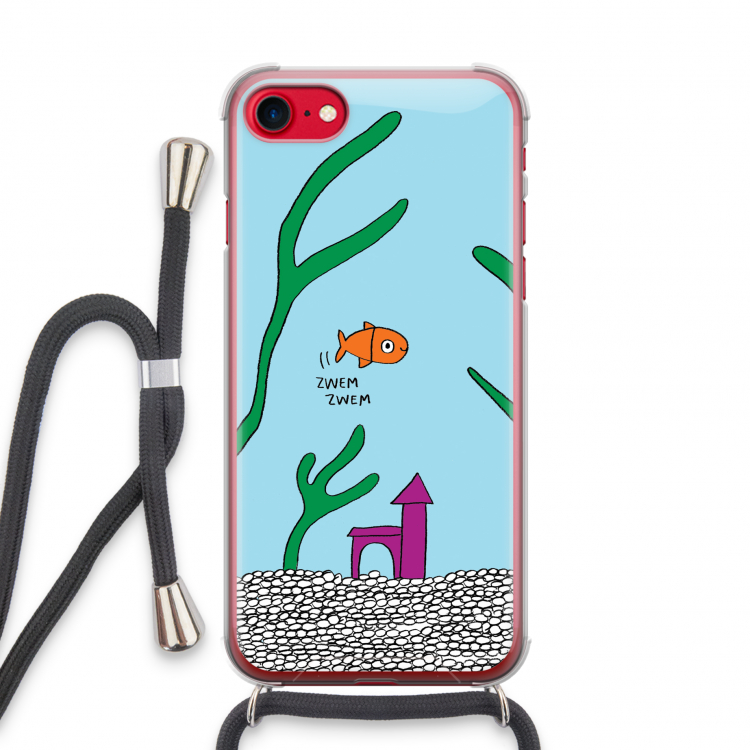 Aquarium: iPhone SE 2020 Transparant Hoesje met koord