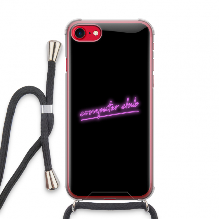 Vice Black: iPhone SE 2020 Transparant Hoesje met koord