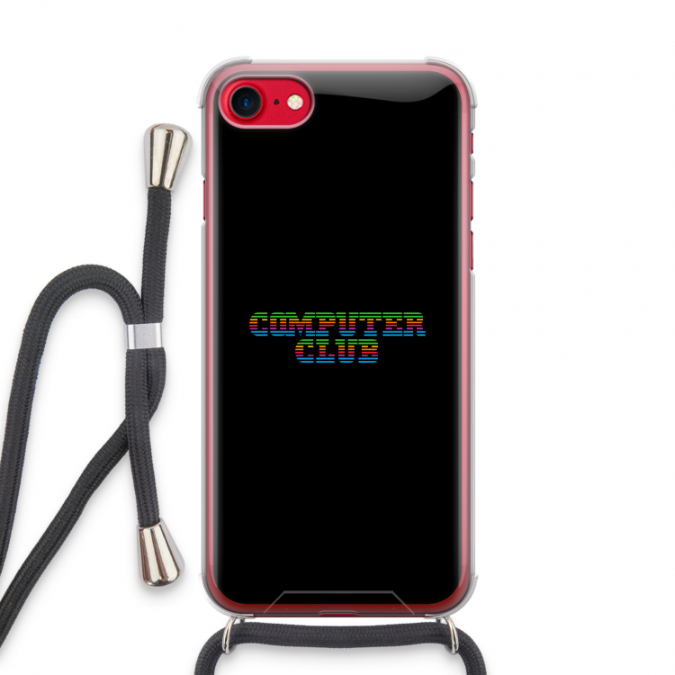 Retro: iPhone SE 2020 Transparant Hoesje met koord