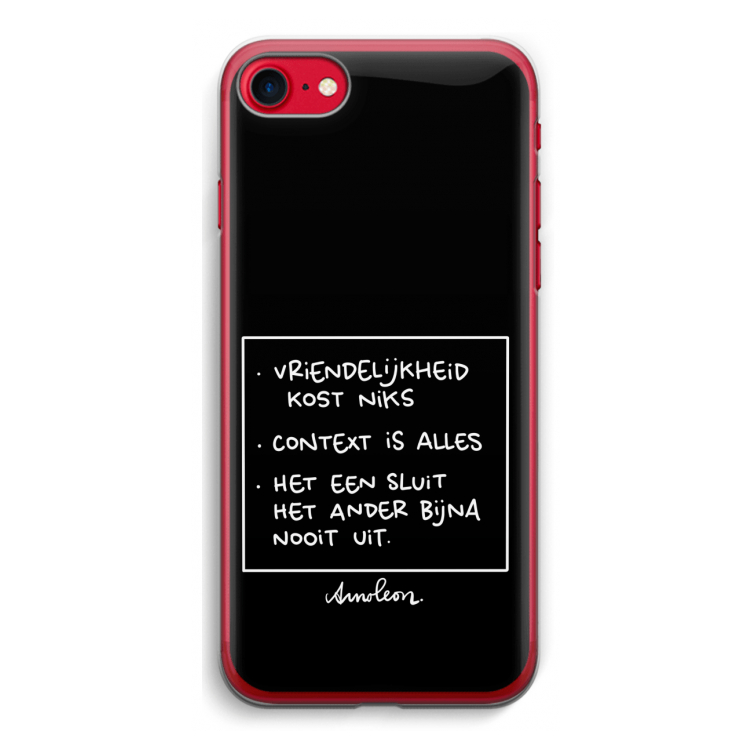 Mijn Motto's: iPhone SE 2020 Transparant Hoesje