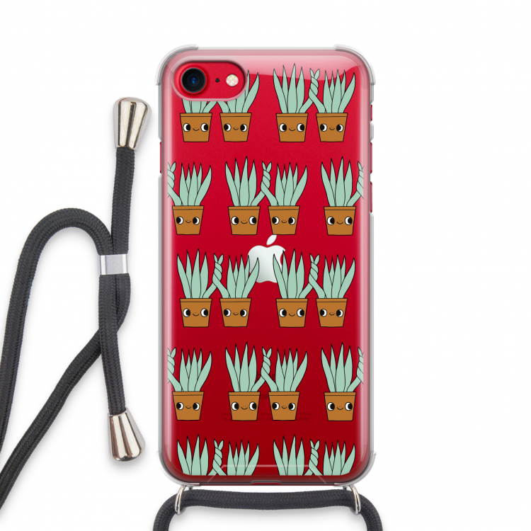 Sansevieria: iPhone SE 2020 Transparant Hoesje met koord