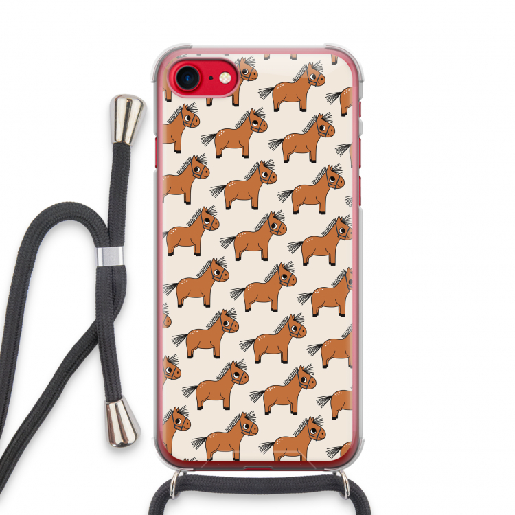 Pony: iPhone SE 2020 Transparant Hoesje met koord
