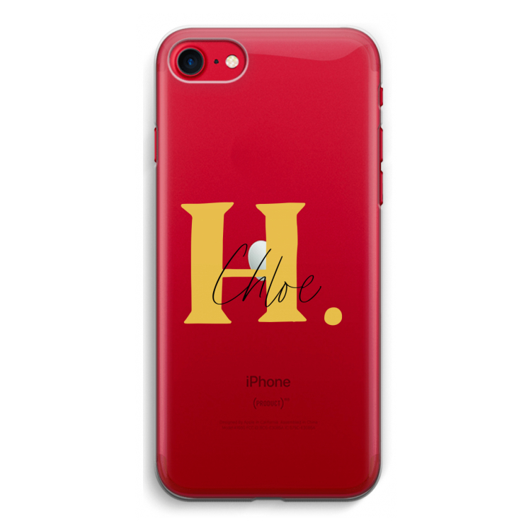 Amber Script: iPhone SE 2020 Transparant Hoesje