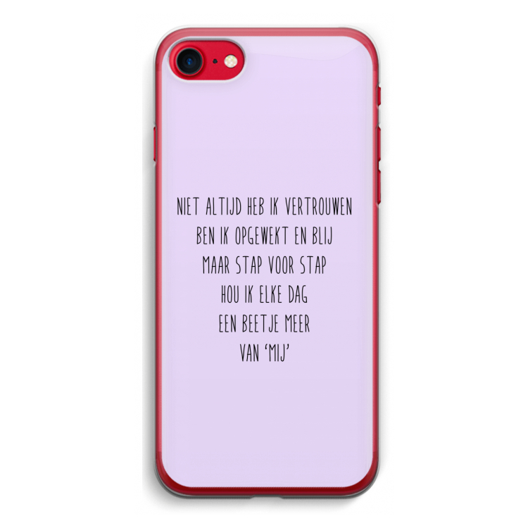 Zelfvertrouwen: iPhone SE 2020 Transparant Hoesje