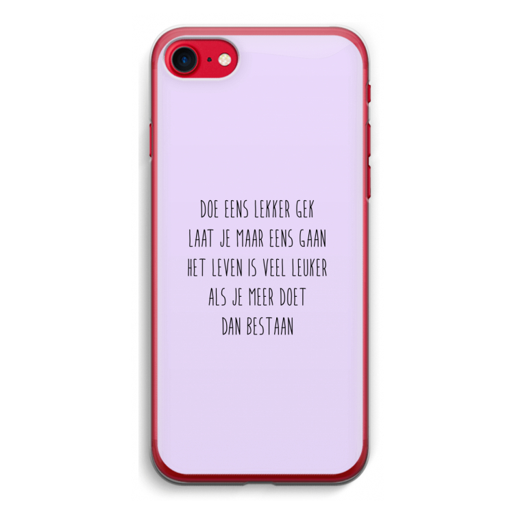 Gek: iPhone SE 2020 Transparant Hoesje