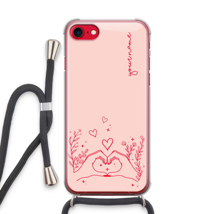 Love is in the air: iPhone SE 2020 Transparant Hoesje met koord