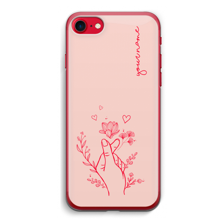 Giving Flowers: iPhone SE 2020 Transparant Hoesje