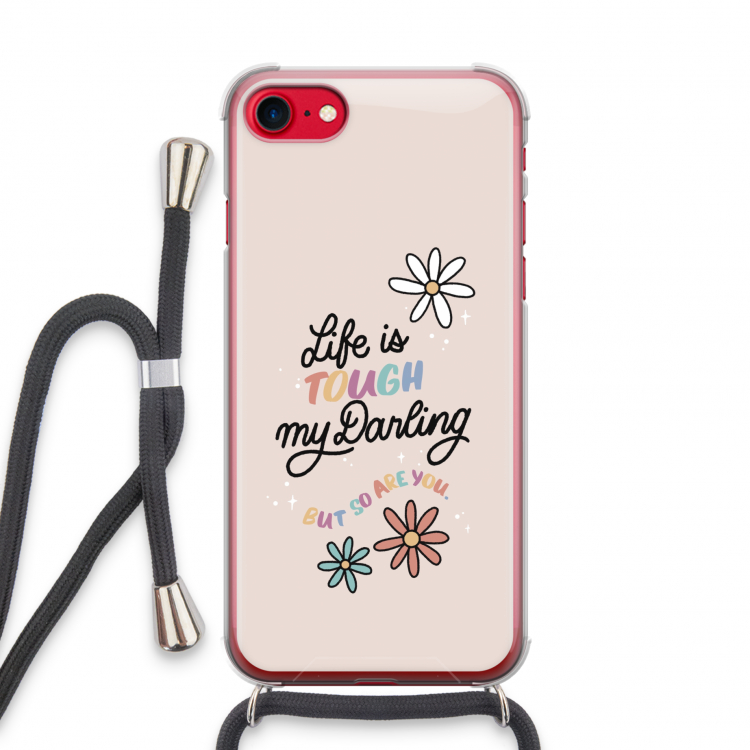 Tough Life: iPhone SE 2020 Transparant Hoesje met koord