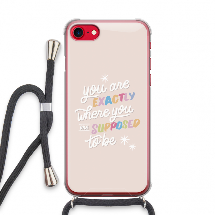 Right Place: iPhone SE 2020 Transparant Hoesje met koord
