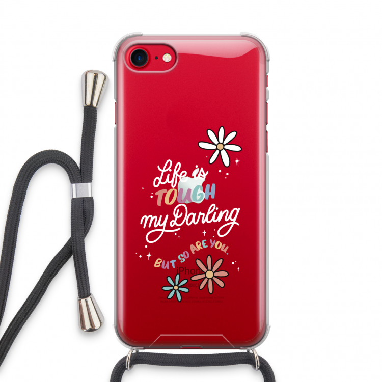 Tough Life: iPhone SE 2020 Transparant Hoesje met koord