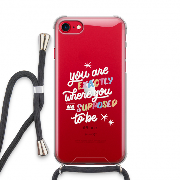 Right Place: iPhone SE 2020 Transparant Hoesje met koord