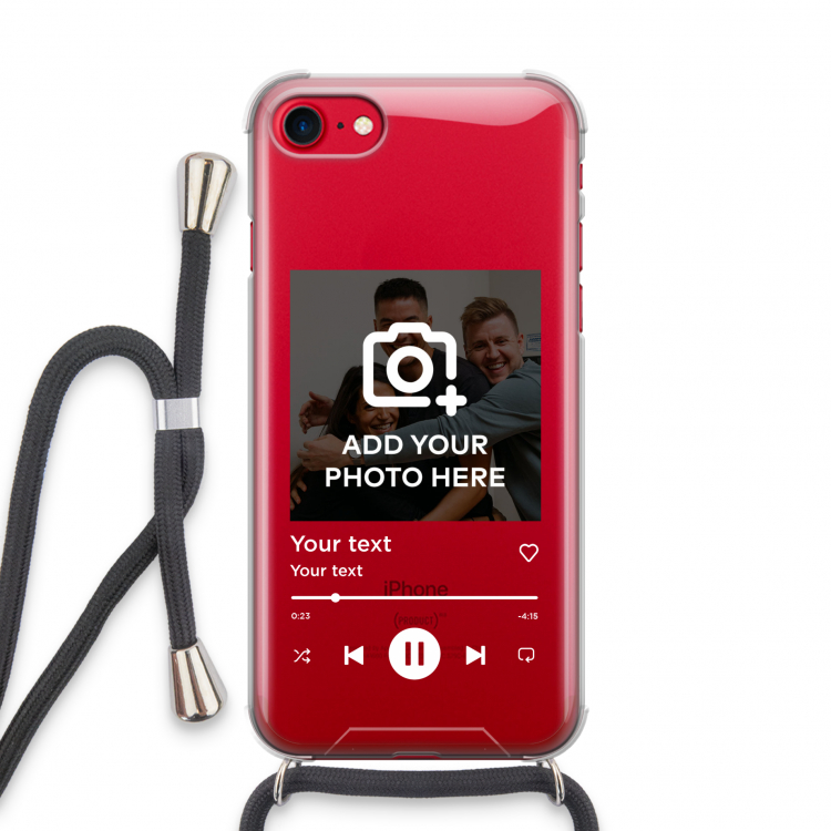 Music Player: iPhone SE 2020 Transparant Hoesje met koord