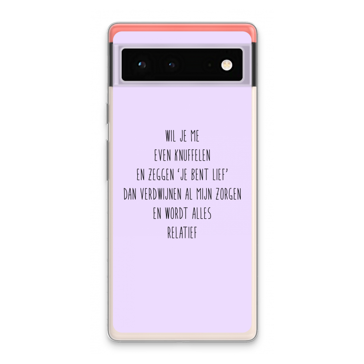 Relatief: Google Pixel 6 Transparant Hoesje