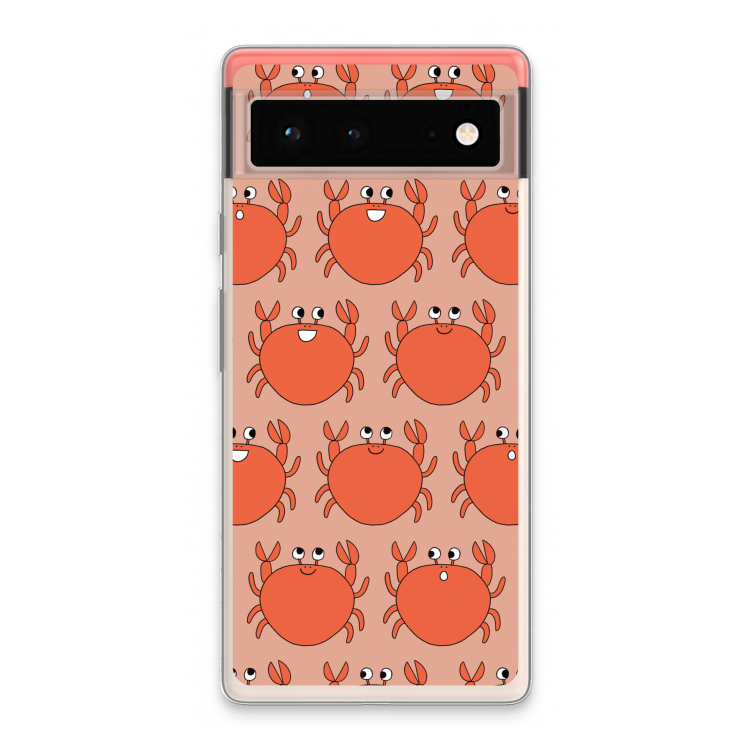 Krab: Google Pixel 6 Transparant Hoesje