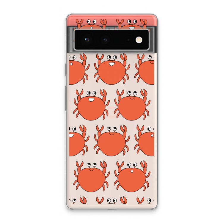 Krab: Google Pixel 6 Transparant Hoesje