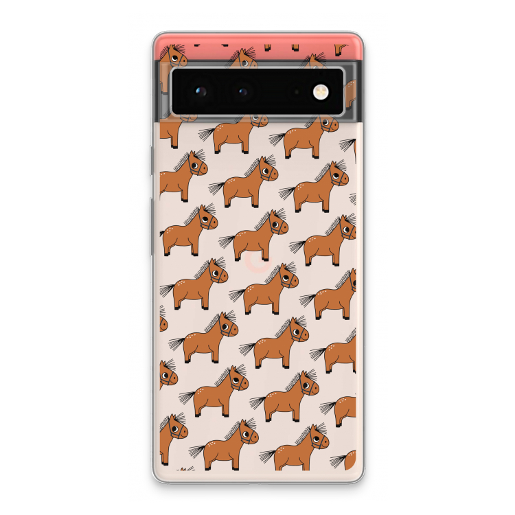 Pony: Google Pixel 6 Transparant Hoesje