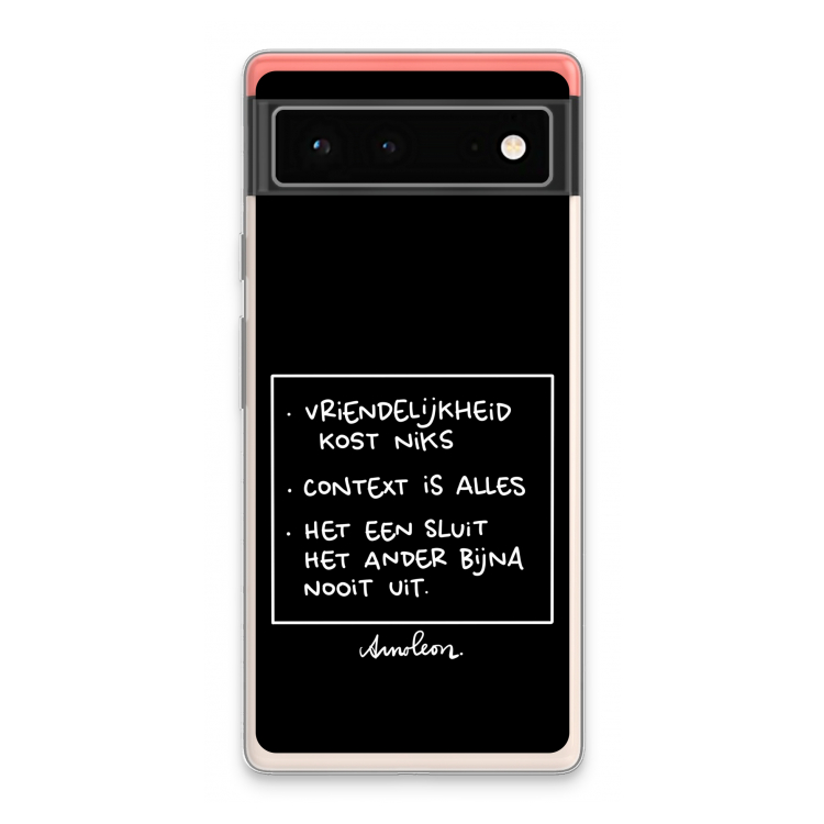 Mijn Motto's: Google Pixel 6 Transparant Hoesje