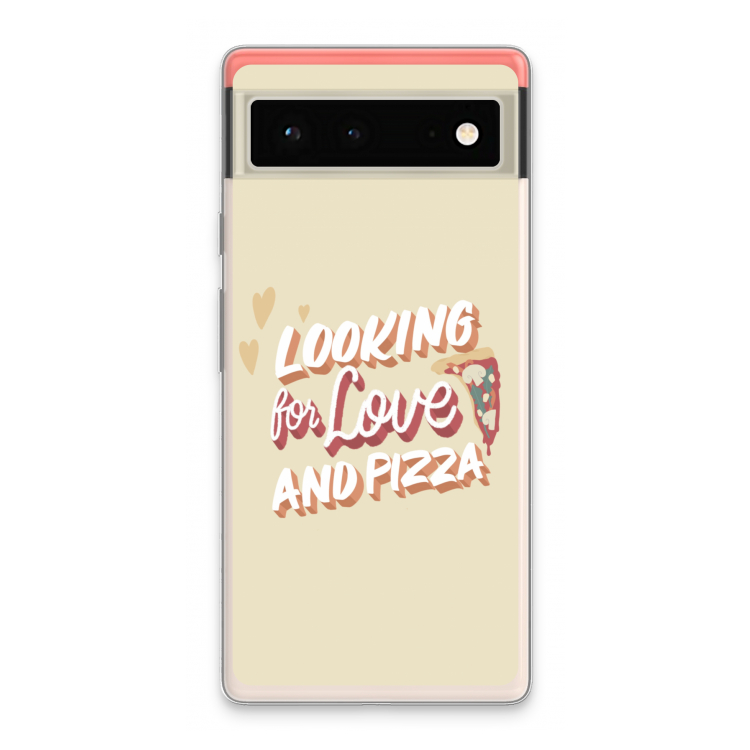 Pizza is the answer: Google Pixel 6 Transparant Hoesje