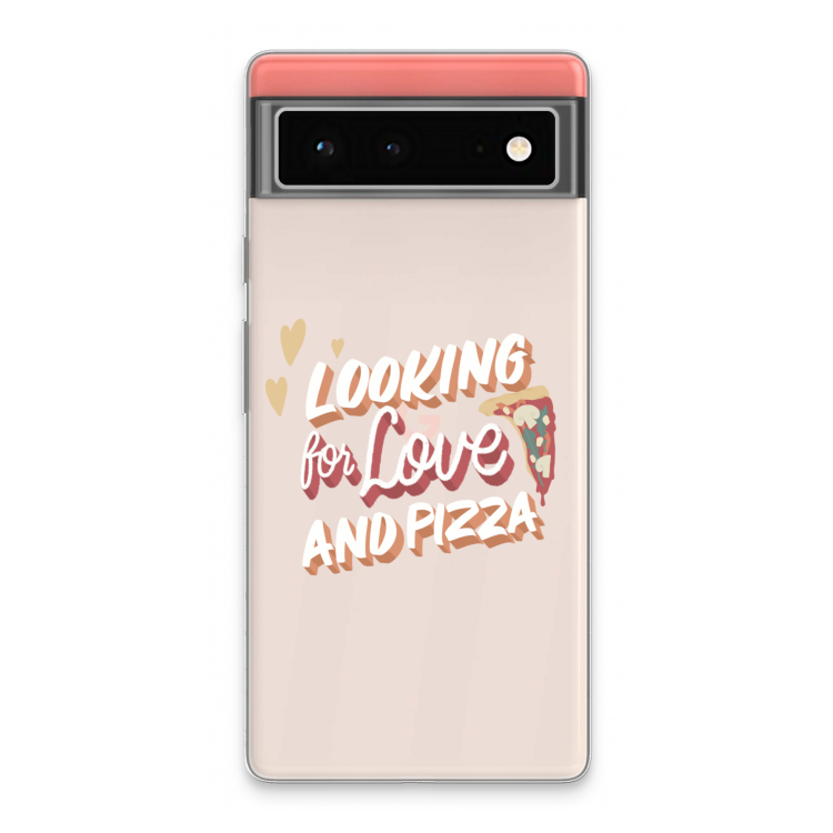 Pizza is the answer: Google Pixel 6 Transparant Hoesje