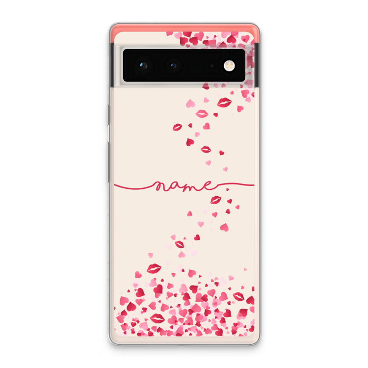 Hartjes en kusjes: Google Pixel 6 Transparant Hoesje