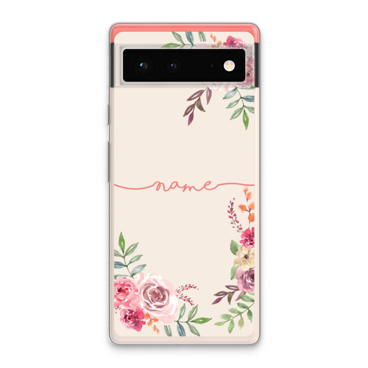 Rozen: Google Pixel 6 Transparant Hoesje