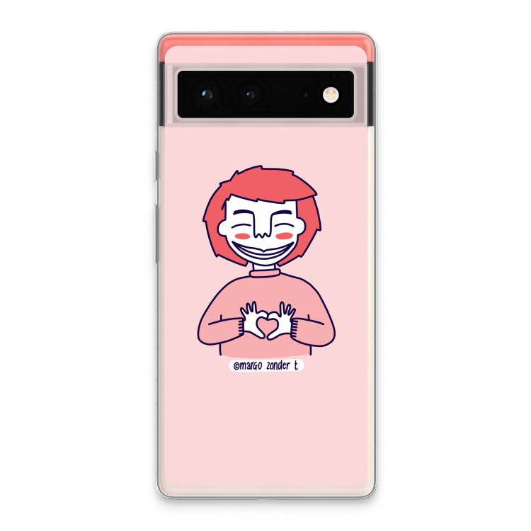 Hartje: Google Pixel 6 Transparant Hoesje