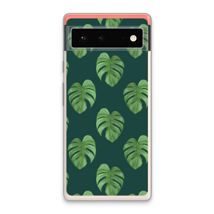 Monstera leaves: Google Pixel 6 Transparant Hoesje
