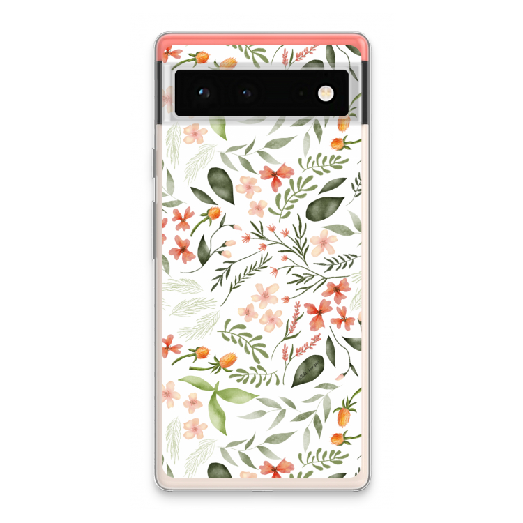 Sweet little flowers: Google Pixel 6 Transparant Hoesje