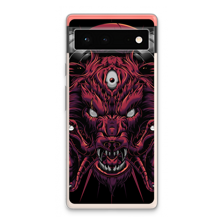 Hell Hound and Serpents: Google Pixel 6 Transparant Hoesje