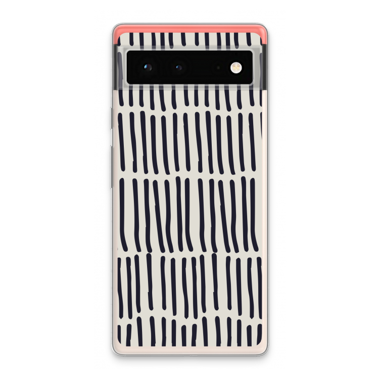 Moroccan stripes: Google Pixel 6 Transparant Hoesje