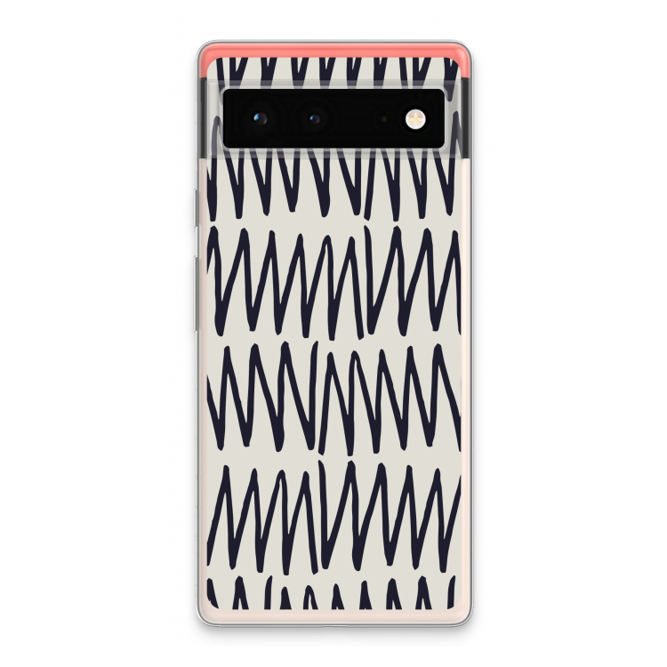 Marrakech Zigzag: Google Pixel 6 Transparant Hoesje