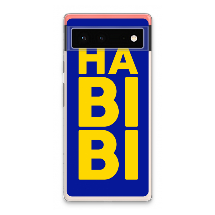 Habibi Blue: Google Pixel 6 Transparant Hoesje