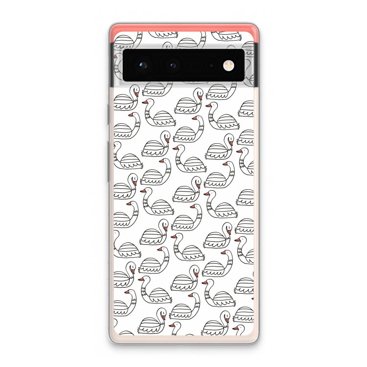 Zwanen: Google Pixel 6 Transparant Hoesje