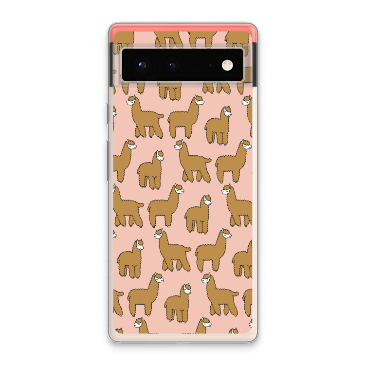 Alpacas: Google Pixel 6 Transparant Hoesje